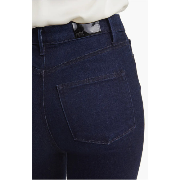 PAIGE CINDY High Rise Ankle Straight Dark Wash Denim Jean in Sussex // 0 - Picture 15 of 15